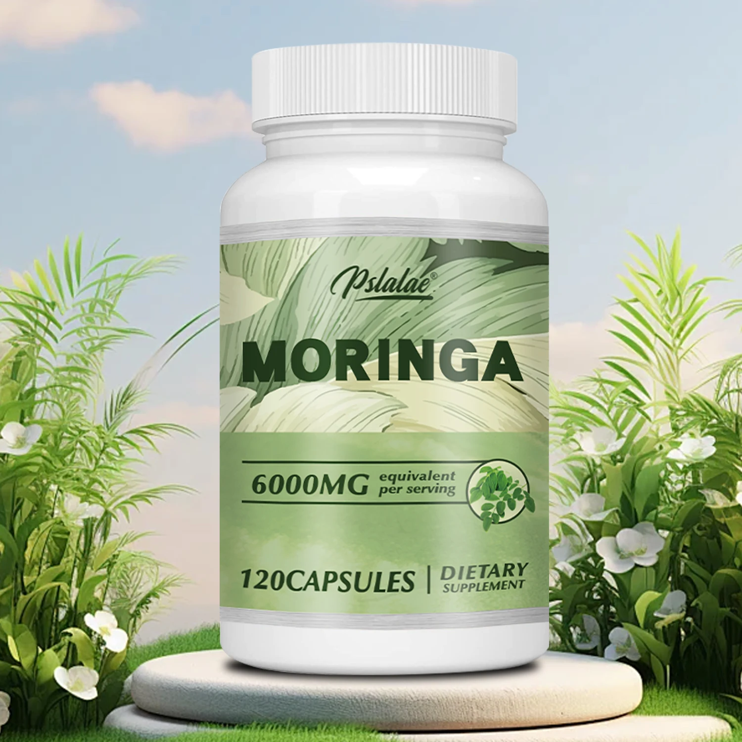 Moringa 6000mg-sistema inmunológico de apoyo, energía, metabolismo, antioxidantes-120 cápsulas