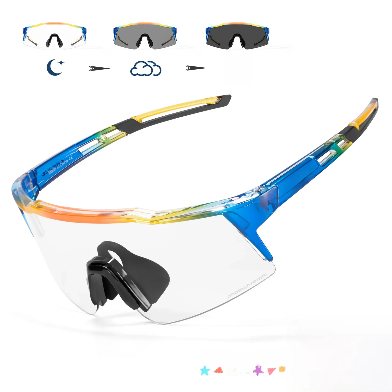 AliExpress kapvoe Kapvoe Photochromic Child Sunglasses UV400 Protection Sport Cycling Glasses Kids Boys Girls Fashion Bike Glasses Bicycle Eyewear