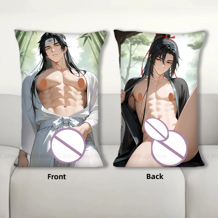 

Anime Pillow Wei Wuxia Lan Wangji Dakimakura Nsfw Half body Cartoon Pillow Core Double Side Print