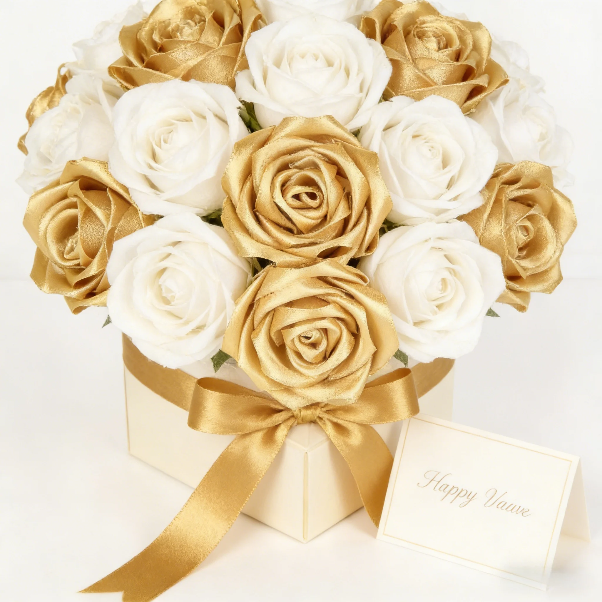 

Single Roll Gold Satin Ribbon: Luxuriously Smooth Material for Elegant Gift Wrapping & Party Decor.