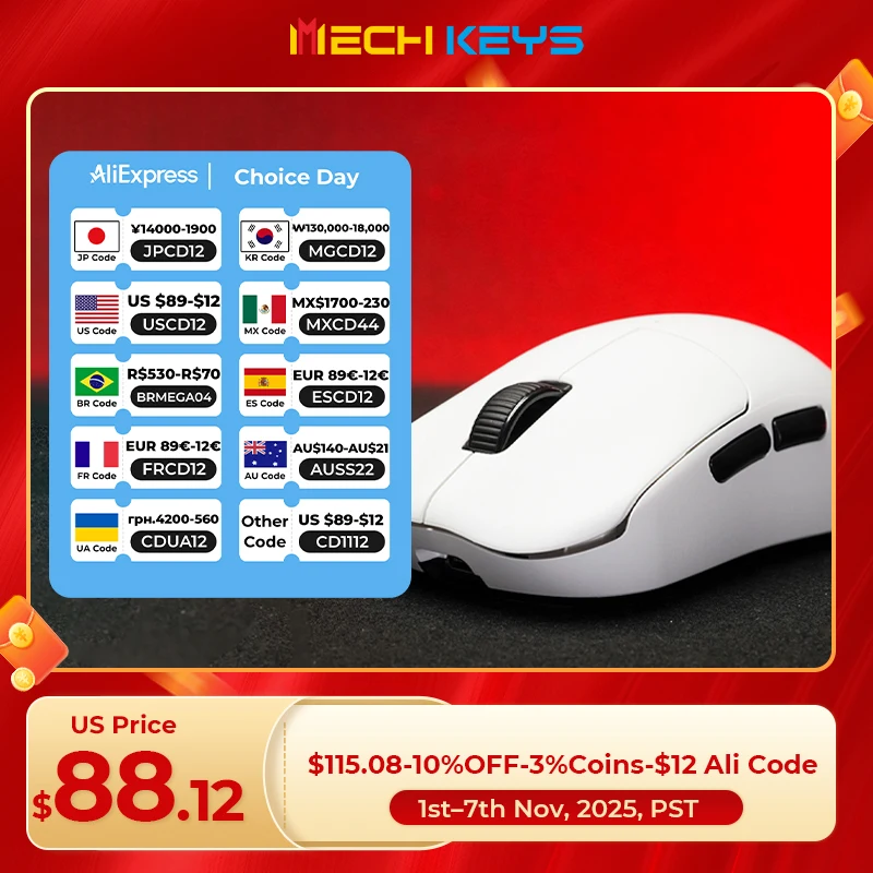 

RAWM ES21M Series 8K Lightweight PAW3950 Wireless Bluetooth Mouse Nordic52840 300mAh ESports Gaming Mice Smart Speed Low Delay