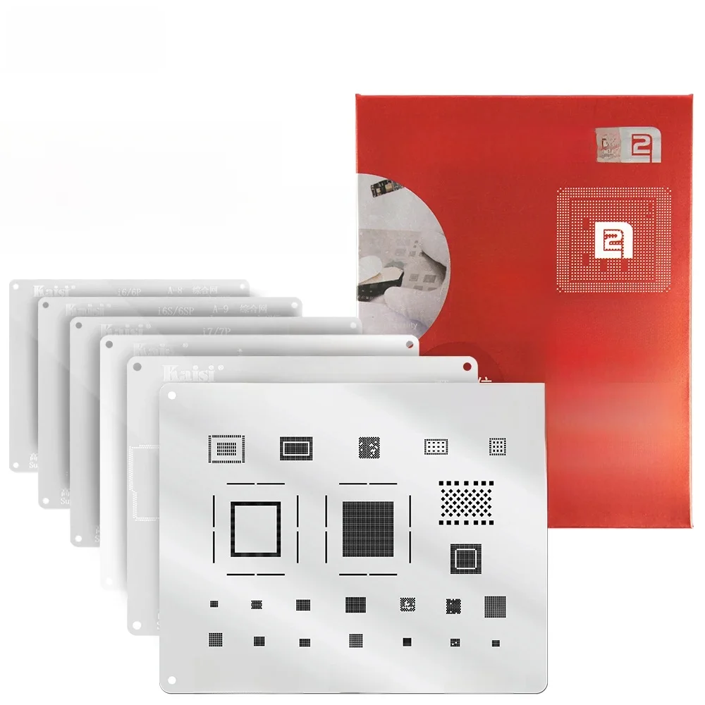 Kaisi 0.12mm zestaw szablonów BGA zestaw szablonów lutowniczych dla iPhone IC CPU A8A9A10A11A12A13 11pro/Max XS XR 8 8P 7P 6S 6P 5S — zdjęcie 2