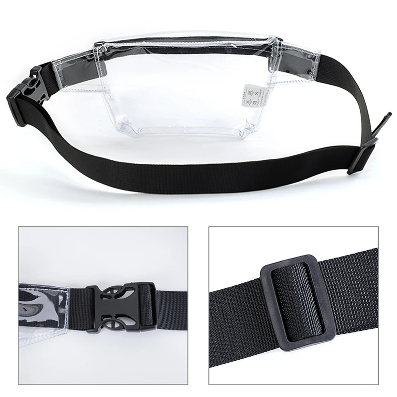 TINYAT Summer PVC Clear Waist bag waterproof Jelly belt bag for girl walk dog bag transparent casual fanny pack