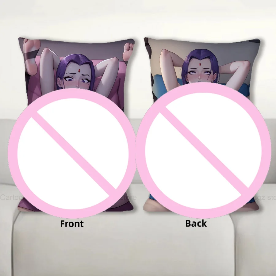 Dakimakura أنيمي فوتا الغراب وسادة للجسم غطاء وسادة أريكة مزدوجة الجانب طباعة رمي كيس وسادة 40X60cm #2