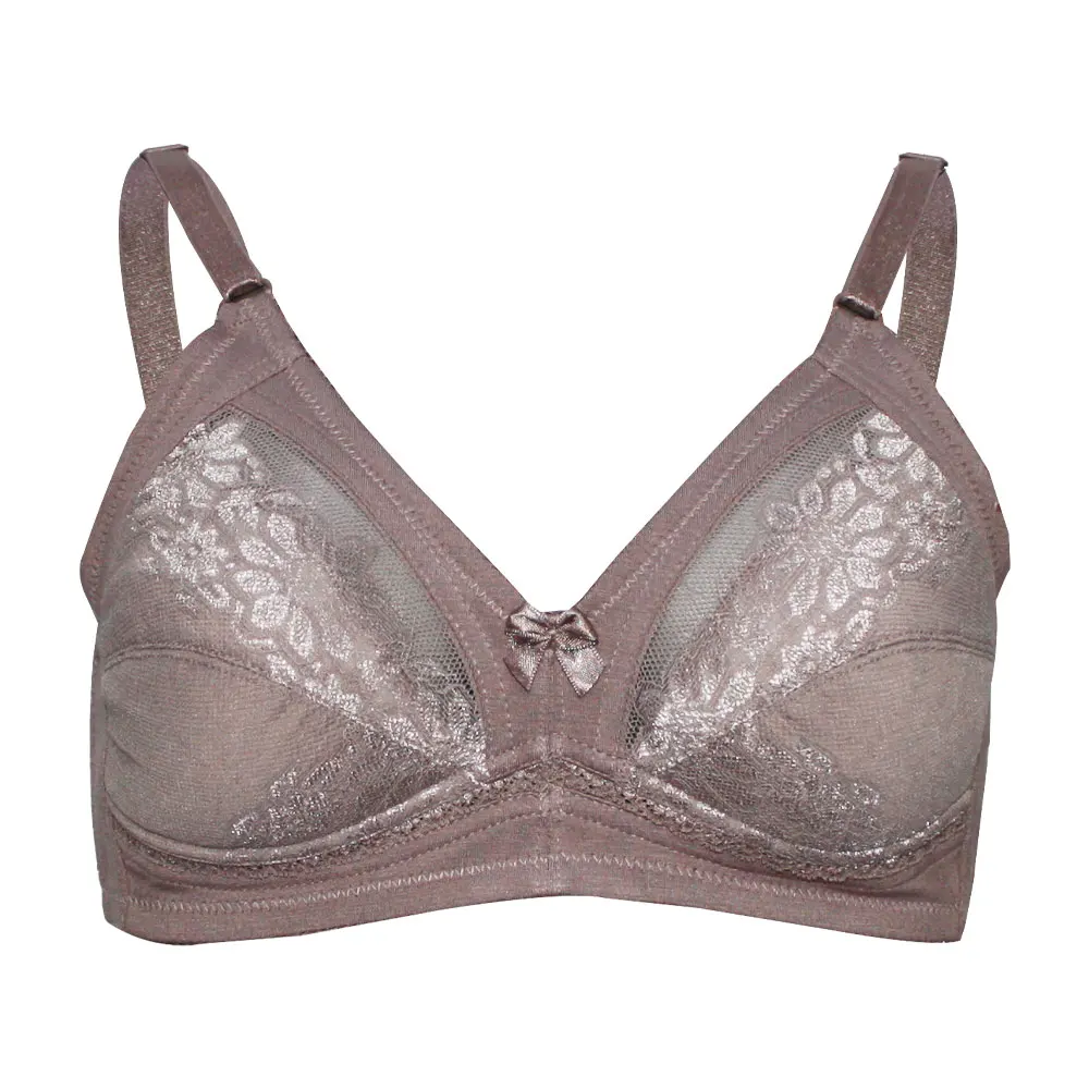 AONE Jacquard Modal Flower Mesh Non-Woven No-Wire Bra GA1