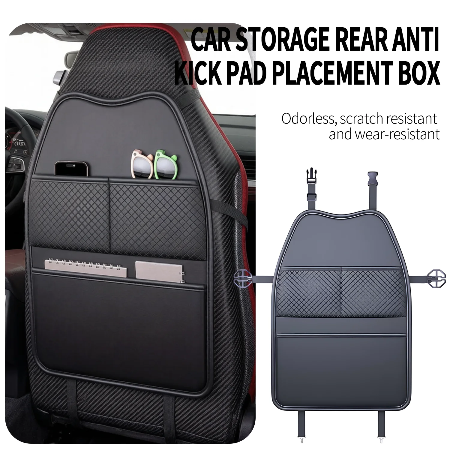 1-Piece Multifunctional Car Seat Back Organizer, Large Capacity, Multi-Pocket, Anti-Kick, Wear-Resistant Car Backseat Storage Bag, Suitable for Most Car Models, Solves the Problem of Clutter and Disorganization in the Back Seat / Scattered Items / Dirty Seats That Are Difficult to Clean, Essential for Daily Use / Family Travel with Kids / Road Trips, Great for Holiday Travel