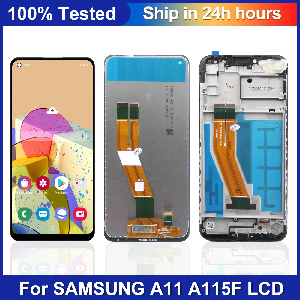 100% Tested OLED For Samsung Galaxy A11 LCD Display For SamsungA11 A115F LCD With Frame Touch Screen Digitizer Replacement Parts