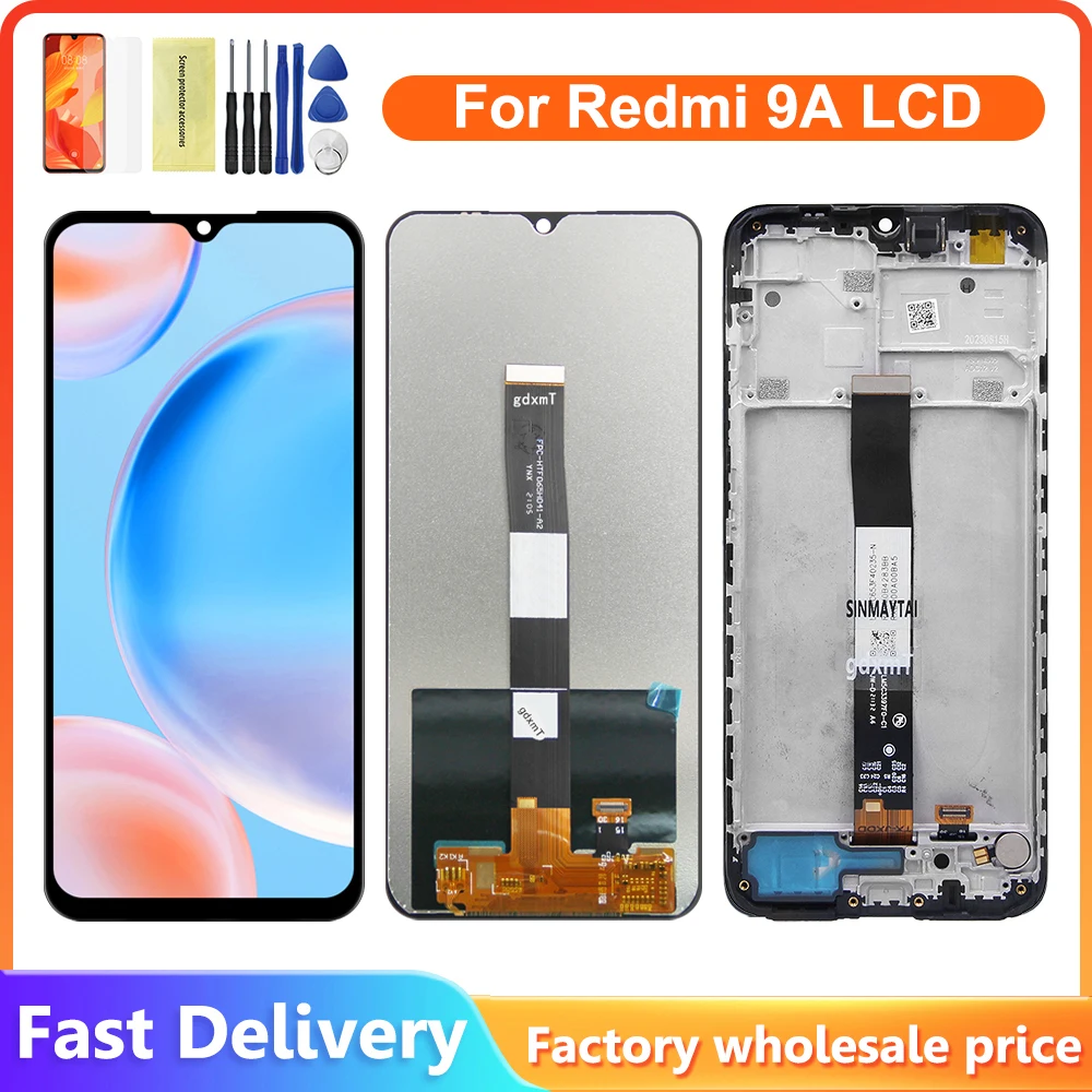 6.53 \'\'dla Xiaomi Redmi 9A wyświetlacz LCD montaż ekranu bez/z ramką dla Redmi 9C M2006C3LG LCD wysokiej jakości 100% testowane