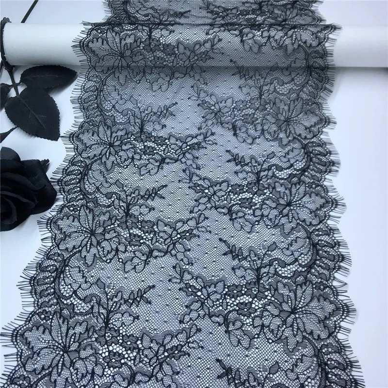 (3 m/partia) rzęsy koronki do robótek 22.5cm IDY koronki wykończenia Chantilly tkaniny do szycia koronki na szycie ubrań