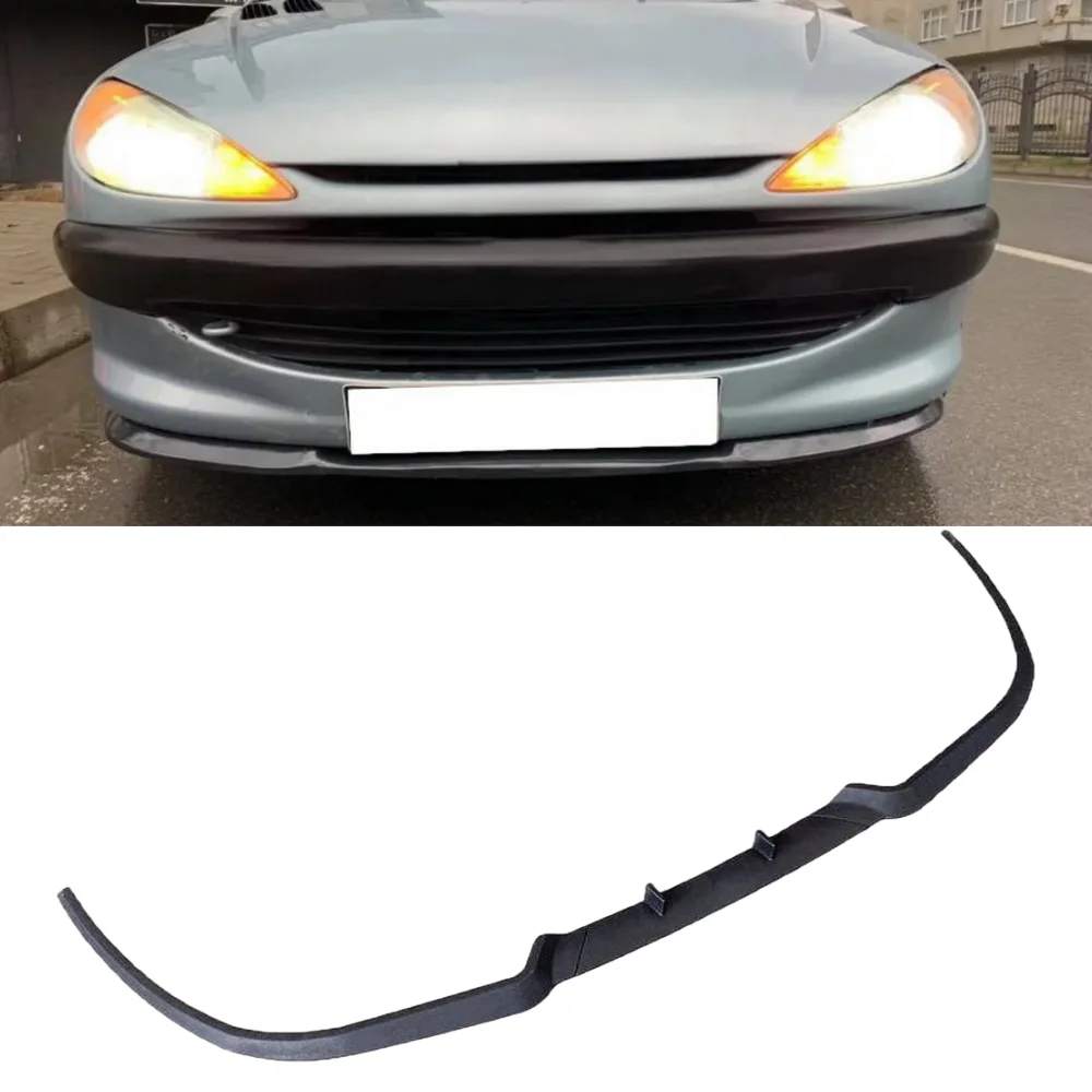 Front Bumper Lip For Peugeot 206 CUPRA R Car Accessories Spoiler Flap Universal 3 Pcs Body Kit Exterior Parts Tuning