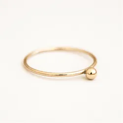 14K Gold Filled Tiny Ball Ring Minimalism Jewelry Knuckle Anillos Mujer Bohemian Bague Femme Anelli Aneis Boho Rings