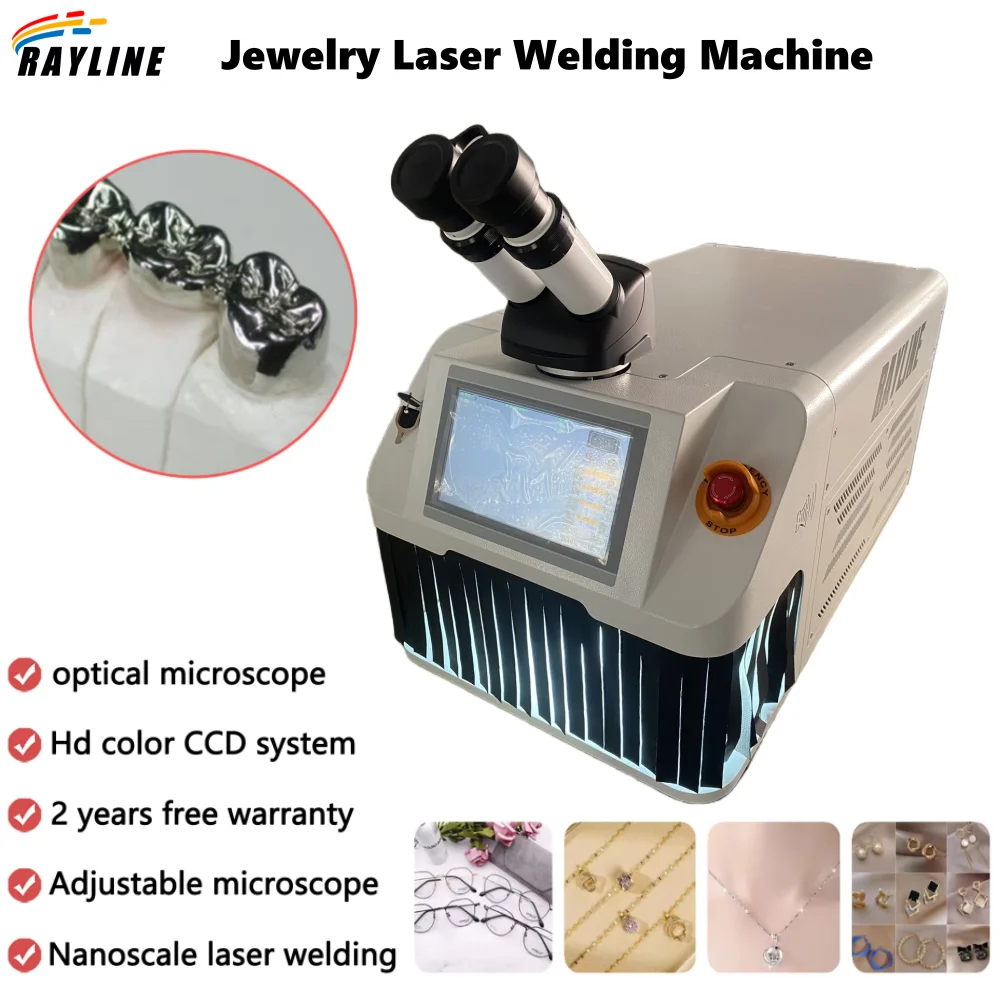 60/100/150/200W Mini Laser Soldering Welder With CCD Microscope Laser Welding Machine for Jewelry Gold Silver Dental Spot Welder