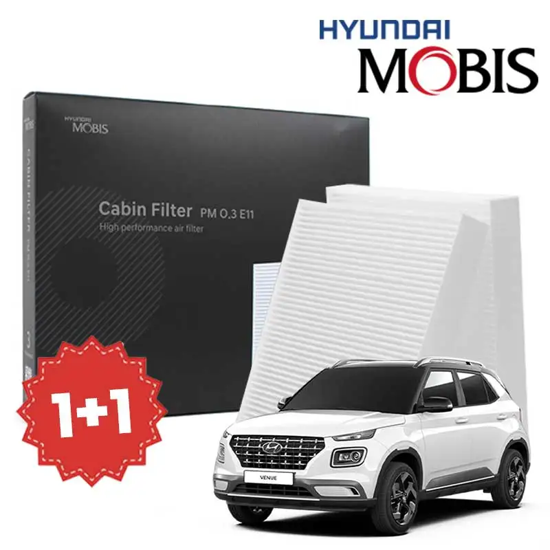 1+1 Hyundai Mobis VENUE Air Conditioner Filter All models PM0.3 E11