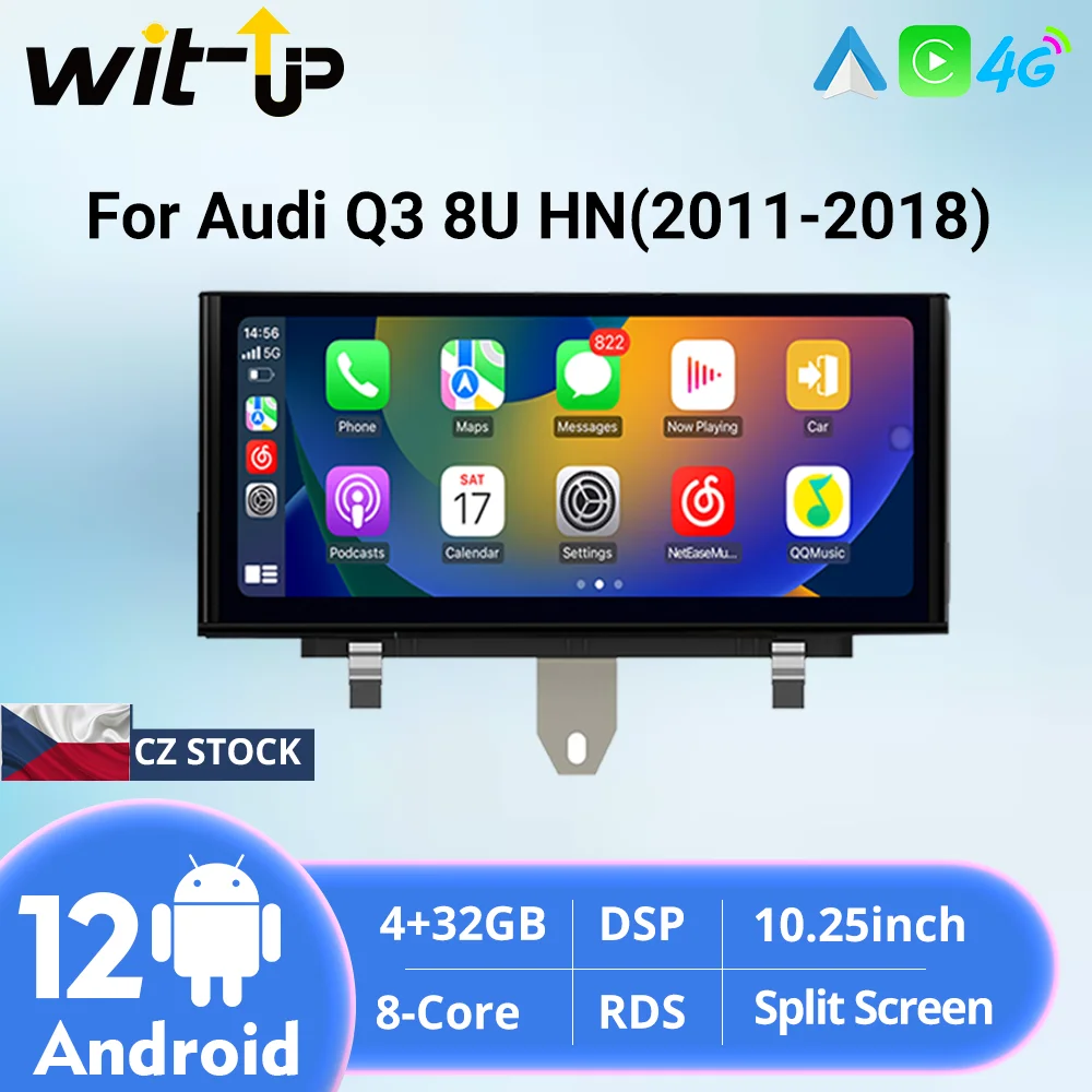 Wit-Up per Audi Q3 8U MMI Android 12 10.25 