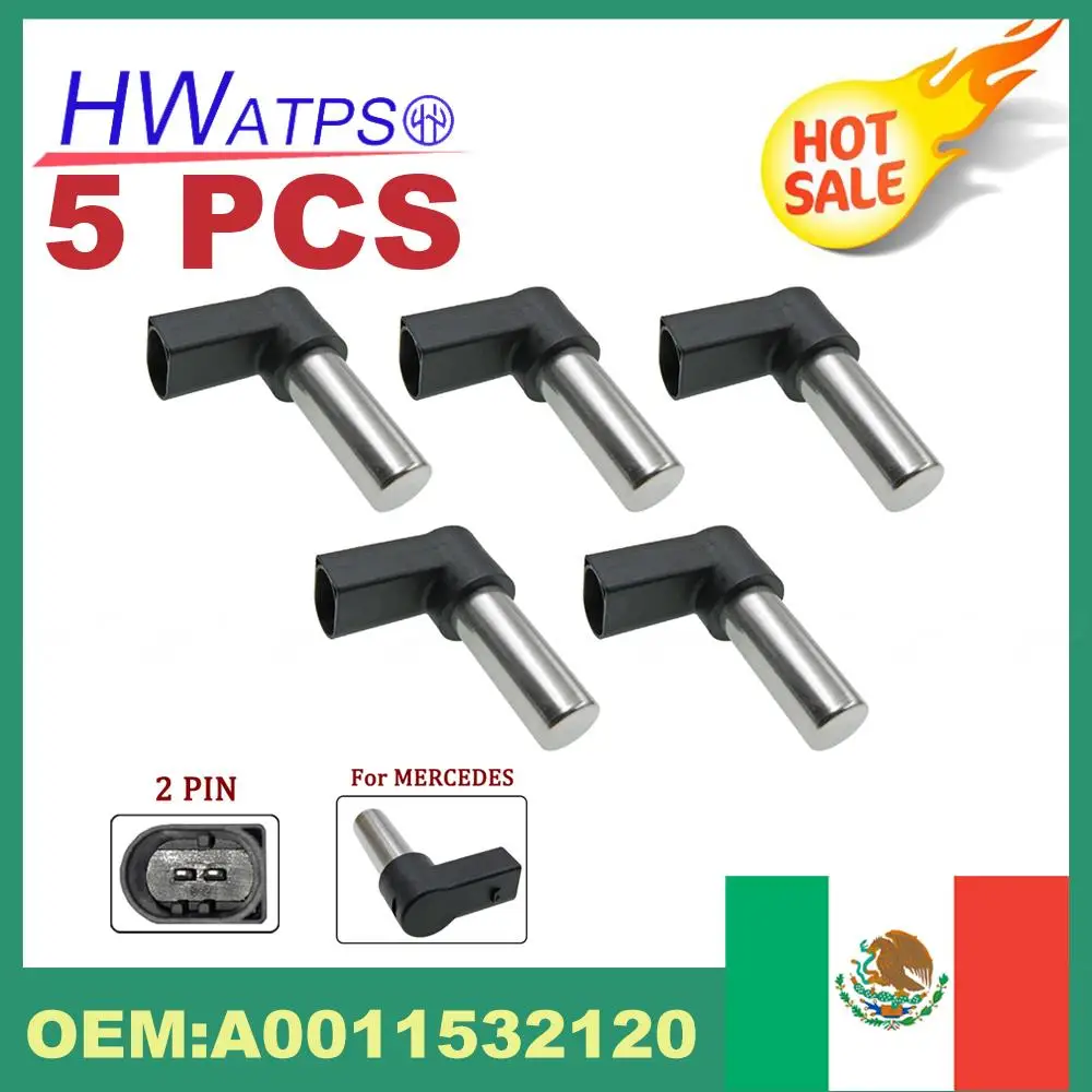 

5 PCS Fits Mercedes Benz Actros Atego Axor Citaro LK/LN2 Vario Engine Crankshaft Position Sensor 0011532120 A0011532120 SS10905