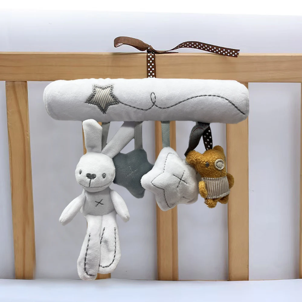 Neue Hängende Baby Krippe Kaninchen Rassel Sicherheit Sitz Plüsch Spielzeug Multifunktionale Baby Schlaf Begleiter Hängende Dekoration Geschenk