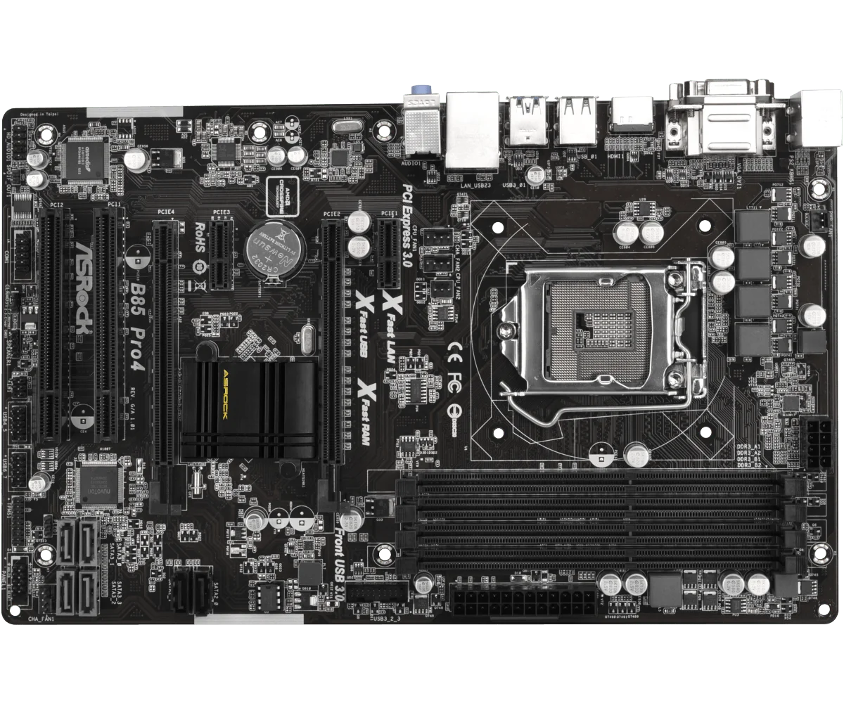 Imagem -02 - Pro Motherboard Lga 1150 Intel B85 Ddr3 32gb Pci-e 3.0 Suporte I54690 I5-4670 I5-4430 I3-4150 I3-4130 Cpu Atx Asrock-b85