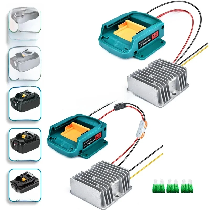 18V naar 12V Step-Down Converter voor Makita 18V accu-adapter voor Power Wheels, DC 12V 15A 180W Buck Converter Regulator DIY gereedschap - afbeelding 2
