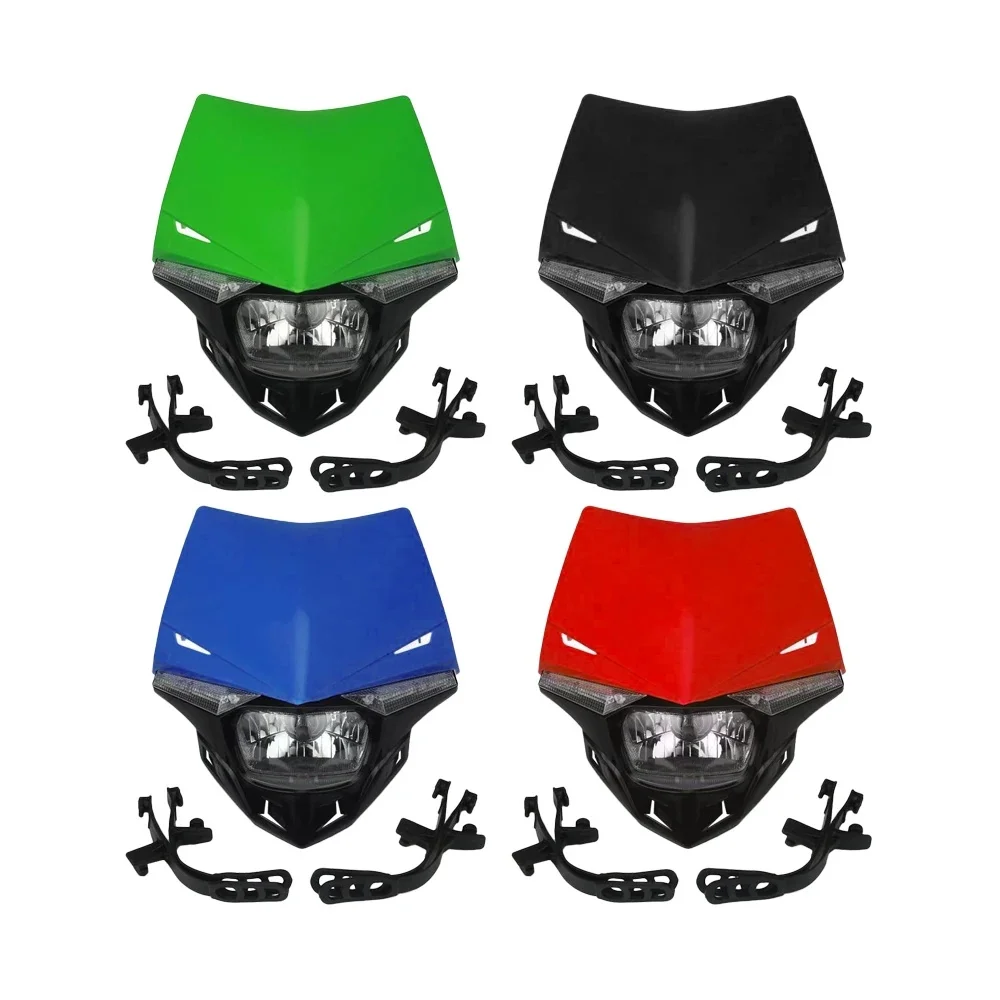 AliExpress NONE Motorcycle LED Headlight Headlamp Head Light Supermoto Fairing for KX KXF CR CRF Dirt Bike Enduro LED Headlight