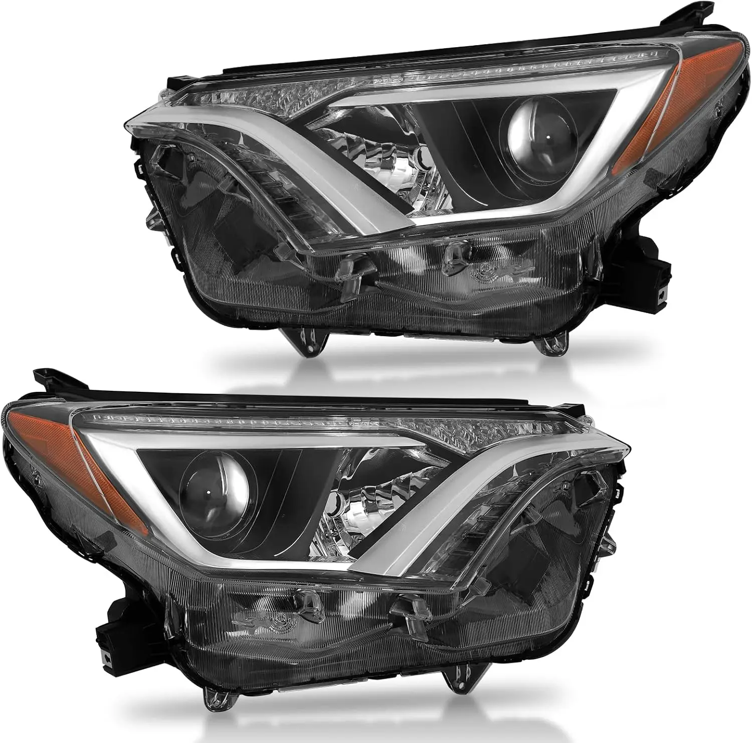 

SHAWHO AUTO Headlights Assembly Fit For 2016-2018 Toyota Rav4 2016 2017 2018 16 17 18 Toyota Rav4
