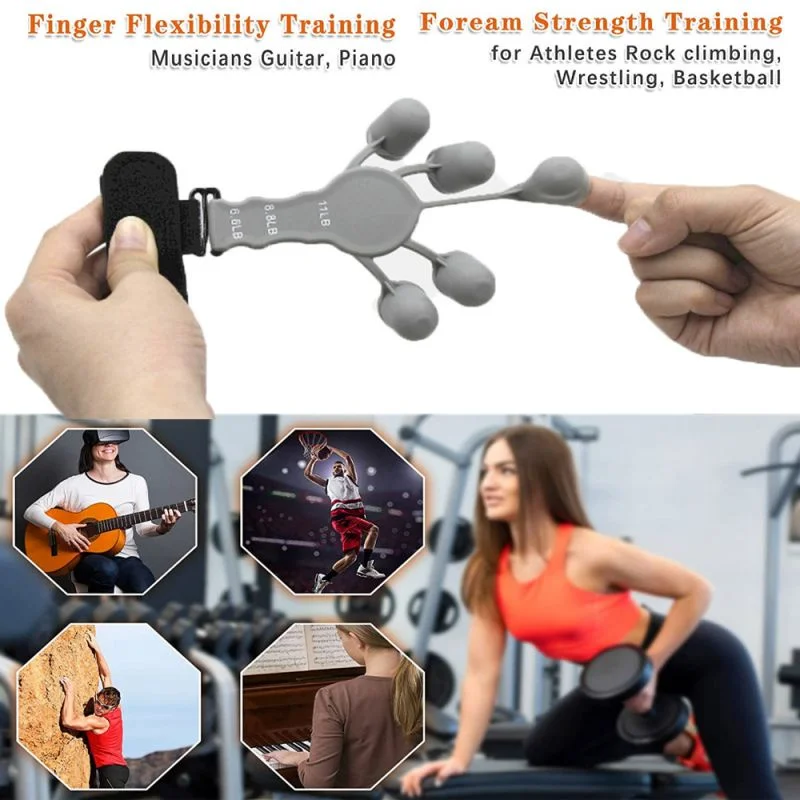 Strengthening 3-Level Guitar Finger Exerciser Recovery and Finger Strengthening Resistant For Patient Training