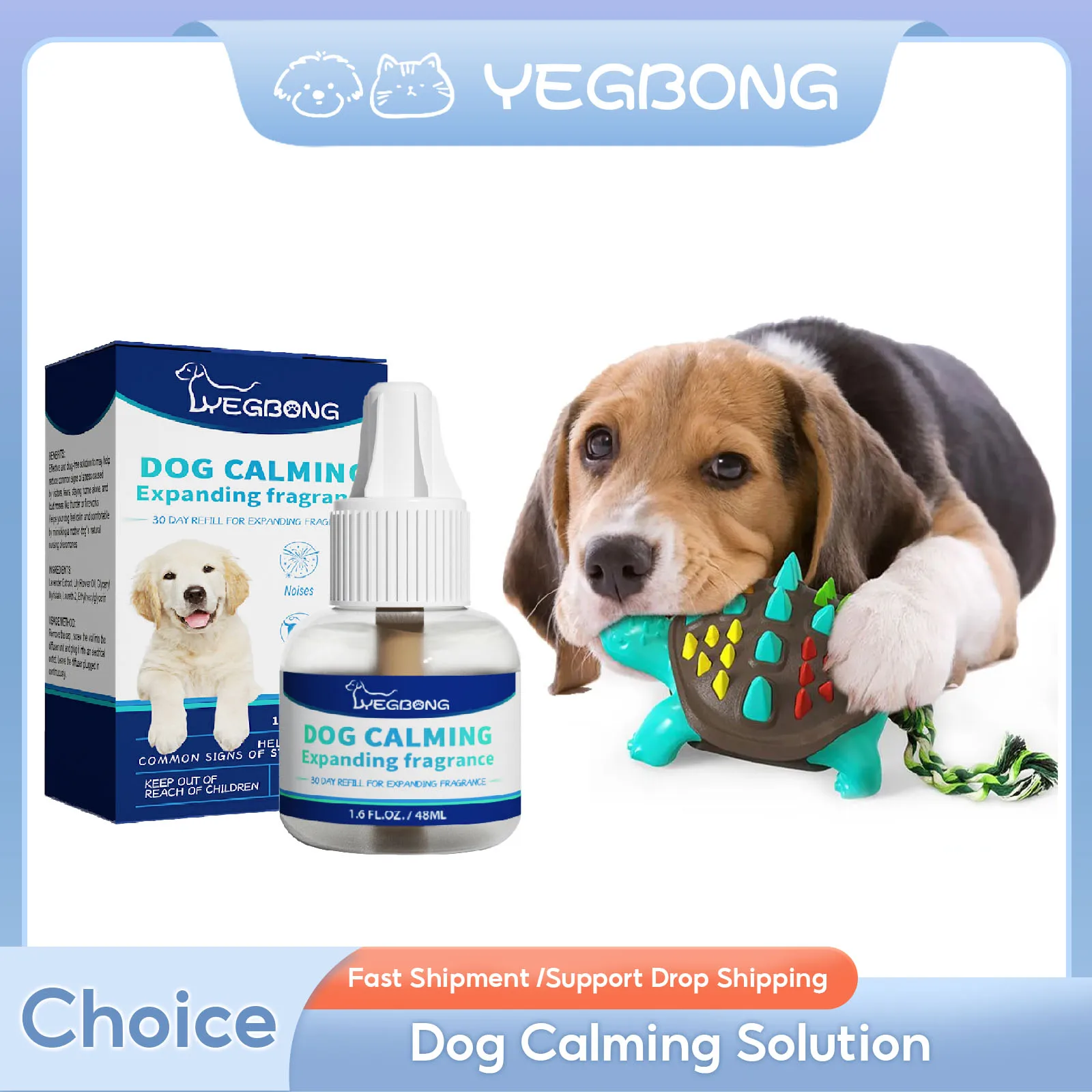 

Dog Calming Liquid Soothing Mood Howling Prevention Reduce Stress Relieve Emotion Comforting Health Care Pet Anti Anxiety Liquid