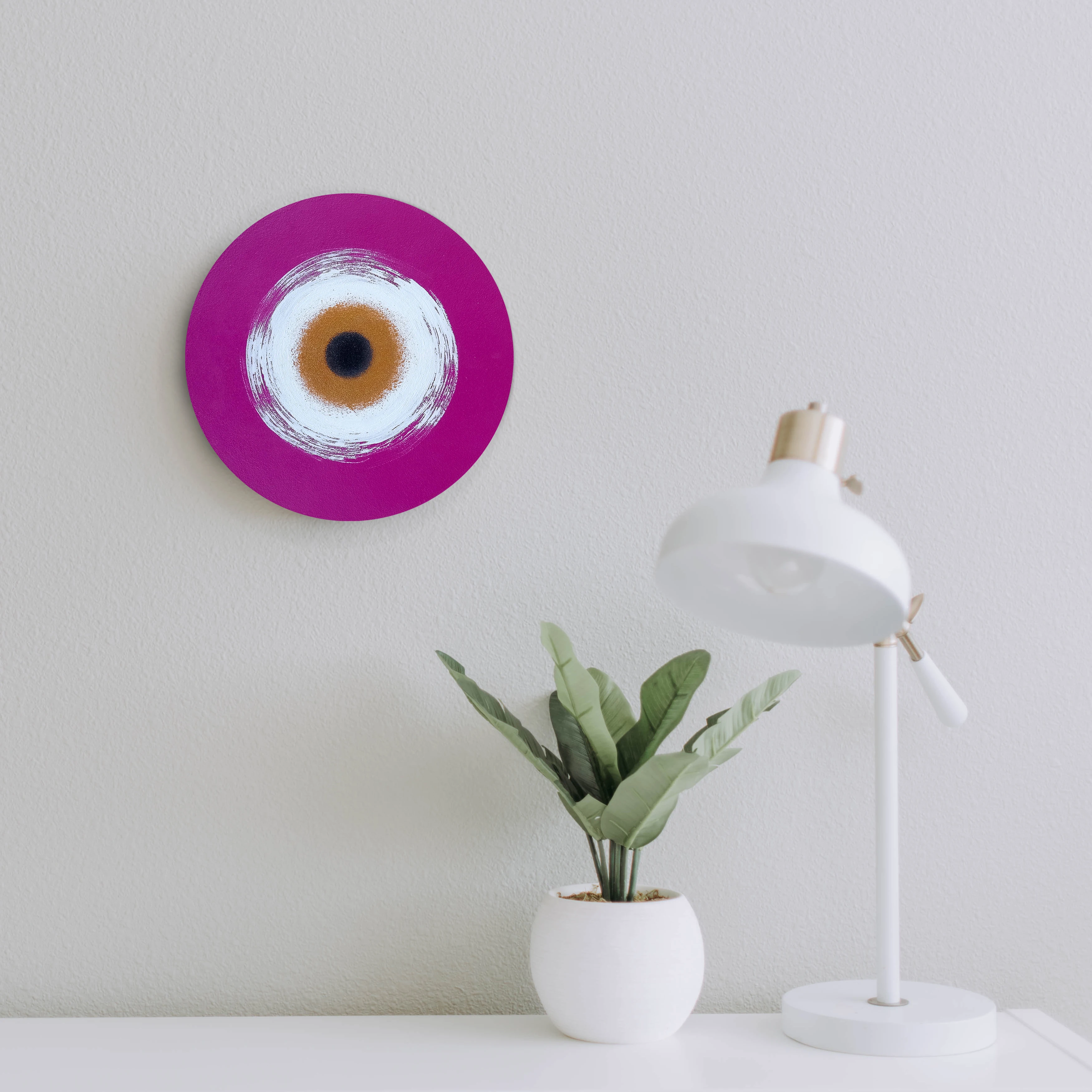 

Pink Color Evil Eye Wall Hanging Turkish Handmade Nazar Ornament Boho Home Decor Charm Goodluck Protector Talisman
