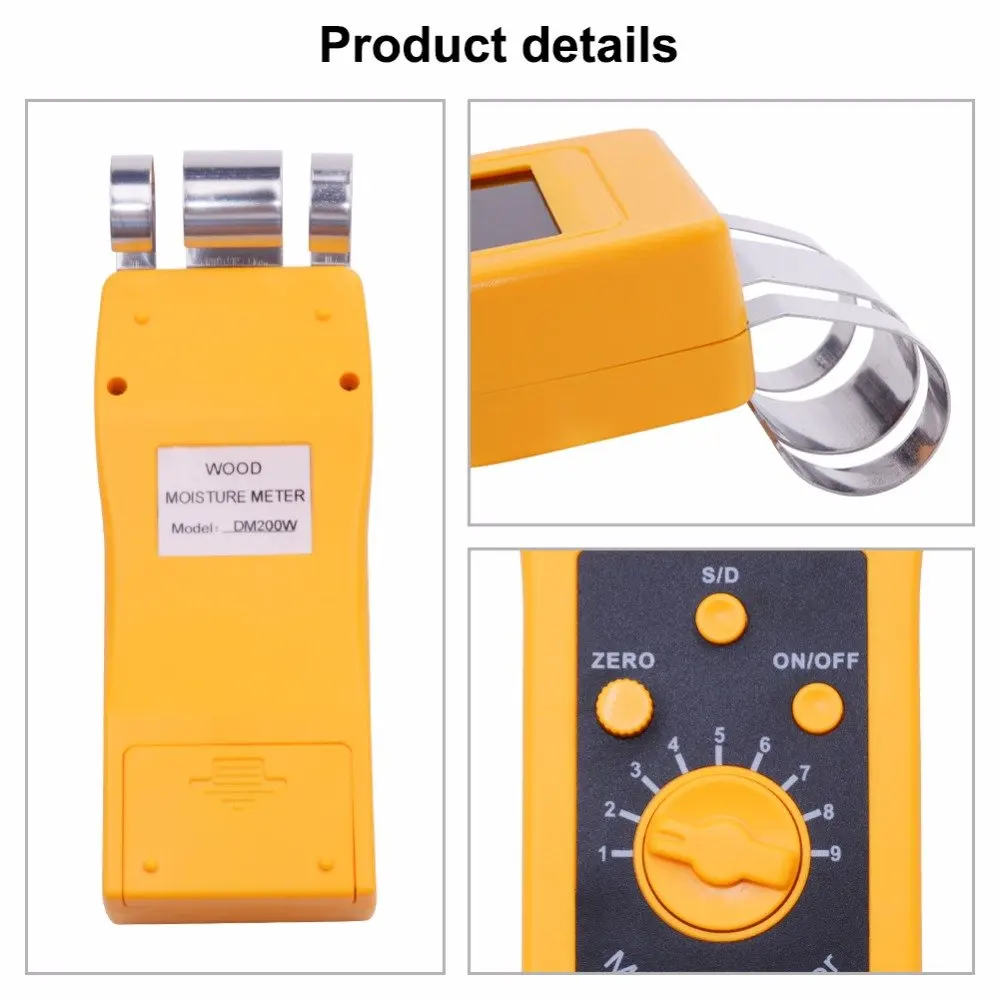 DM200W Digital Moisture Meter 0%-80% for wood Moisture Meter Analyzer