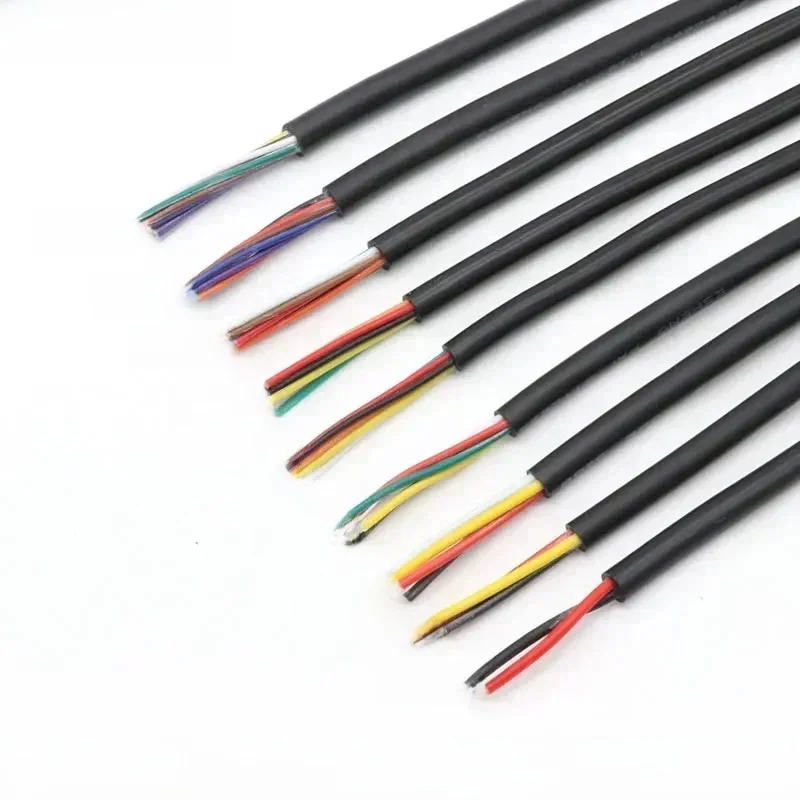 2/5/10M UL2464 Omhulde Draad Kabel 30 28 26 24 22 20 18 16AWG Koperen signaalkabel 2 3 4 5 6 7 8 9 10 Cores Elektronische Audio Draad - afbeelding 2