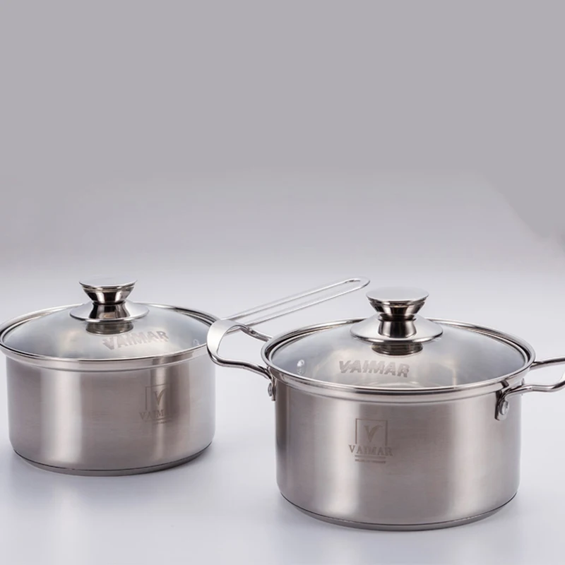 [Vaimar] Weimar Coco 2-Piece Stainless Steel Pot Set (18 Pieces + 20 Pieces)