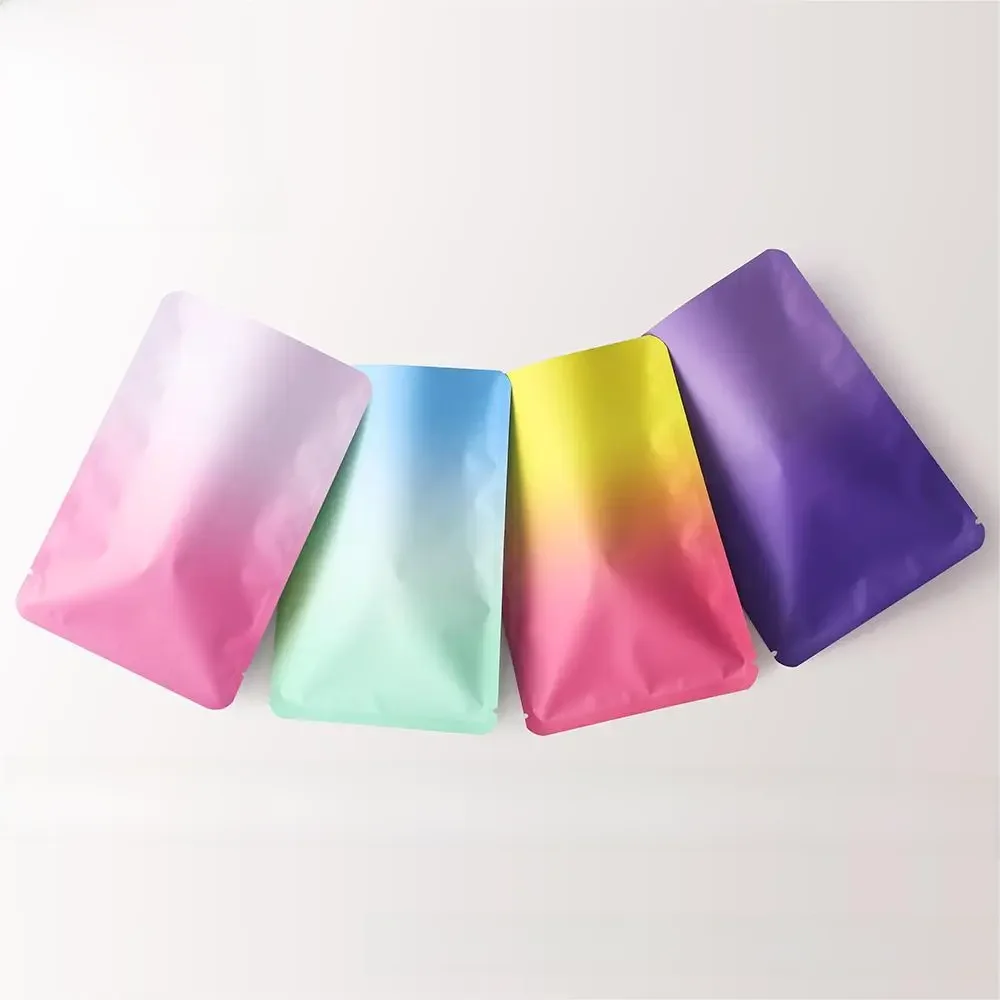 Hot Seal Straight Side Matte Gradient Aluminium Foil Seal Packaging Bags Candy Jewellery Blind Bags Hot Seal Self Seal Bags — zdjęcie 2