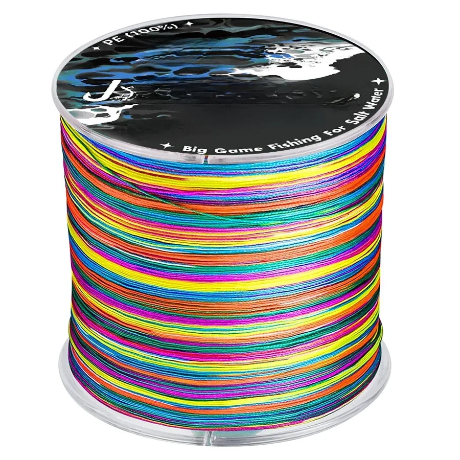 Ligne de pêche tressée multicolore X8 à 8 brins, 500/300m, pour eau salée et douce, 10-220lb, cadeau, décor de vacances