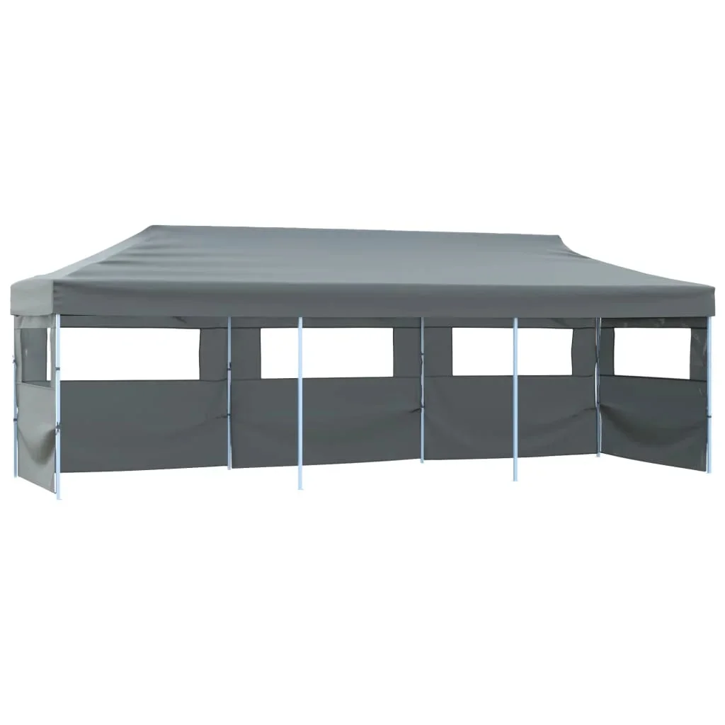 Vidaxl Anthracite Folding Pop-Up Party Tent With Sidewalls 3X9 Outdoor Products Sunshade And Rainproof Size 5