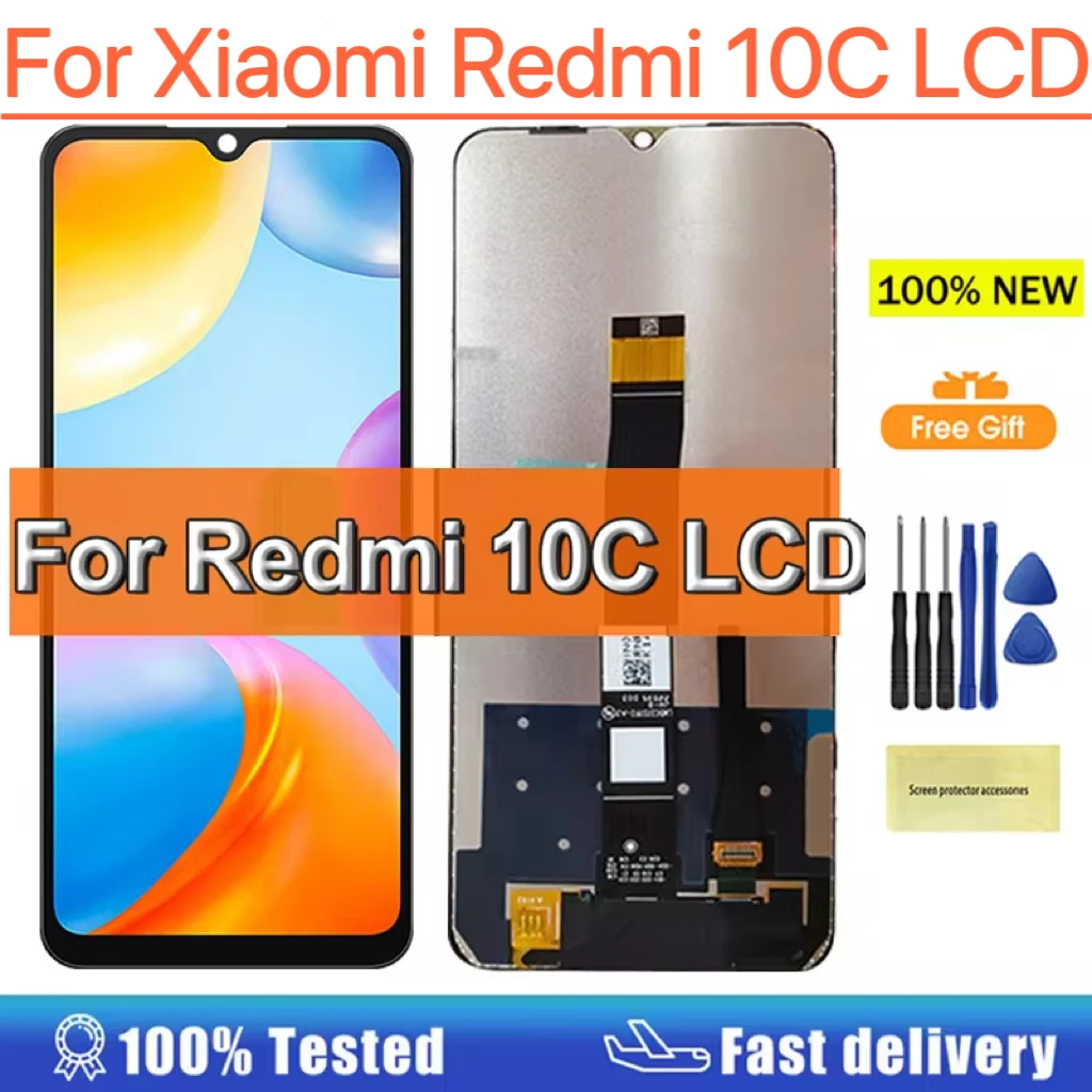 

ЖК-дисплей 10C для Xiaomi Redmi 10C, сенсорный экран 6,71 дюйма с дигитайзером в сборе, запасные части