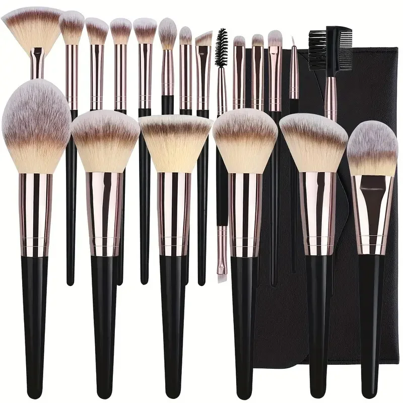 3-20Pcs Premium Makeup Brush Set Soft Fluffy Foundation Eyeshadow Blush Highlighter Concealer Kabuki Blending Brush Beauty Tool