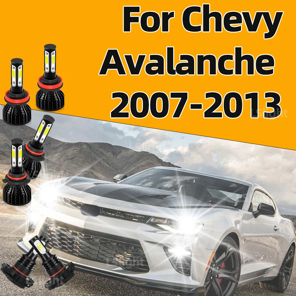 

2/6 шт. подходят для Chevy Avalanche 2007 2008 2009 2010 2011 2012 2013 супер яркие 20000LM светодиодные автомобильные фары 6000K противотуманные фары