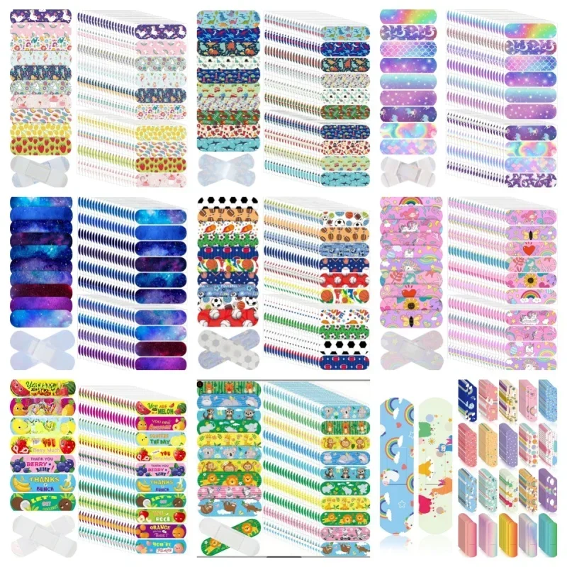 50 pièces mignon enfants Bandages doux dessin animé fruits licorne dinosaures étoilé nuit ciel pansement pansement Patch adhésif Bandages
