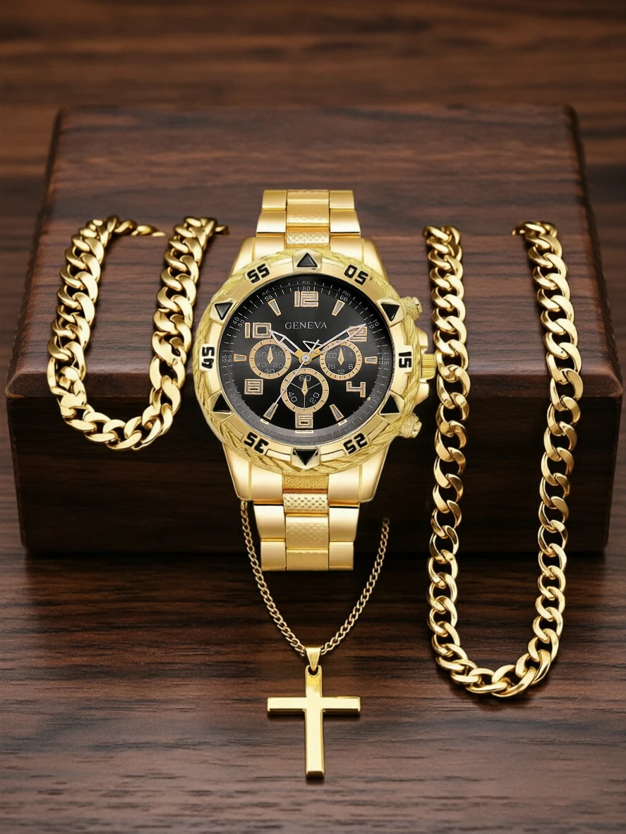 Best Jewelry Watches - 4-Piece Set of Men's Trendy Quartz