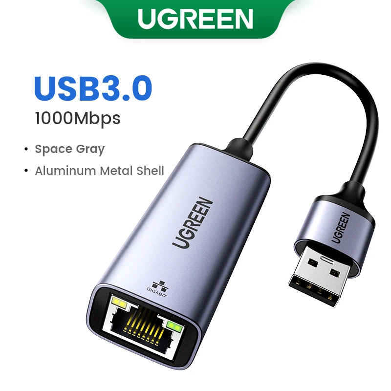 Ugreen Usb C Ethernet Network Adapter Usb Naar RJ45 Usb Ethernet Adapter Voor Laptop Macbook Samsung S20 Usb Ethernet Netwerk kaart