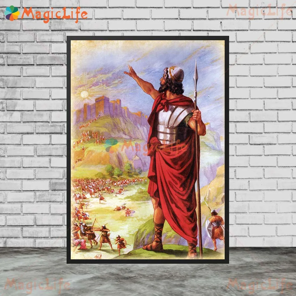 CAIN AND ABEL ISAIAH CROSS WITH CROWN BIRTH OF MOSES ABRAM'S JOURNEY Wall Art Canvas Painting Wall Pictures For Living Room