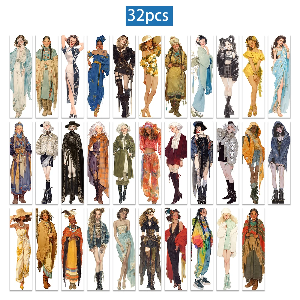 32 قطعة، إشارة مرجعية عصرية للفتيات، عيد الميلاد، الهالوين، مناسبة للمعلمين والقراء، ومحبي الكتب، هدية عيد ميلاد.