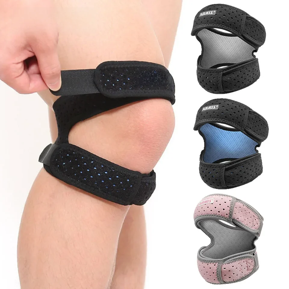 AOLIKES 1 pièces réglable rotule genouillère genouillère soutien pour la course arthrite pull Tennis basket-ball genou soulagement de la douleur