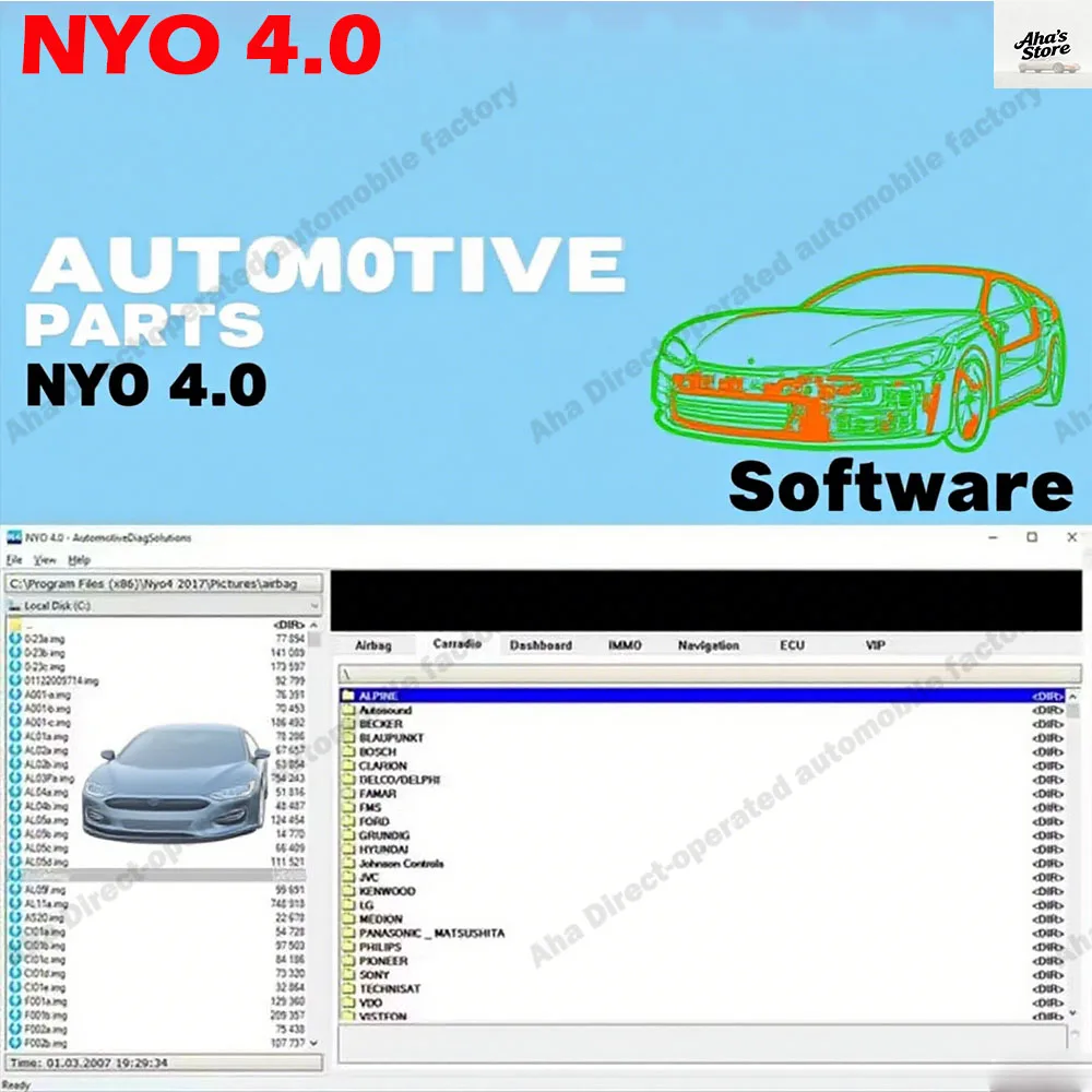 

Newest NYO 4.0 Car accessories obd2 scanner Full Database Airbag+Carradio+Dashboard+IMMO+Navigation AutoData Car Repair Software