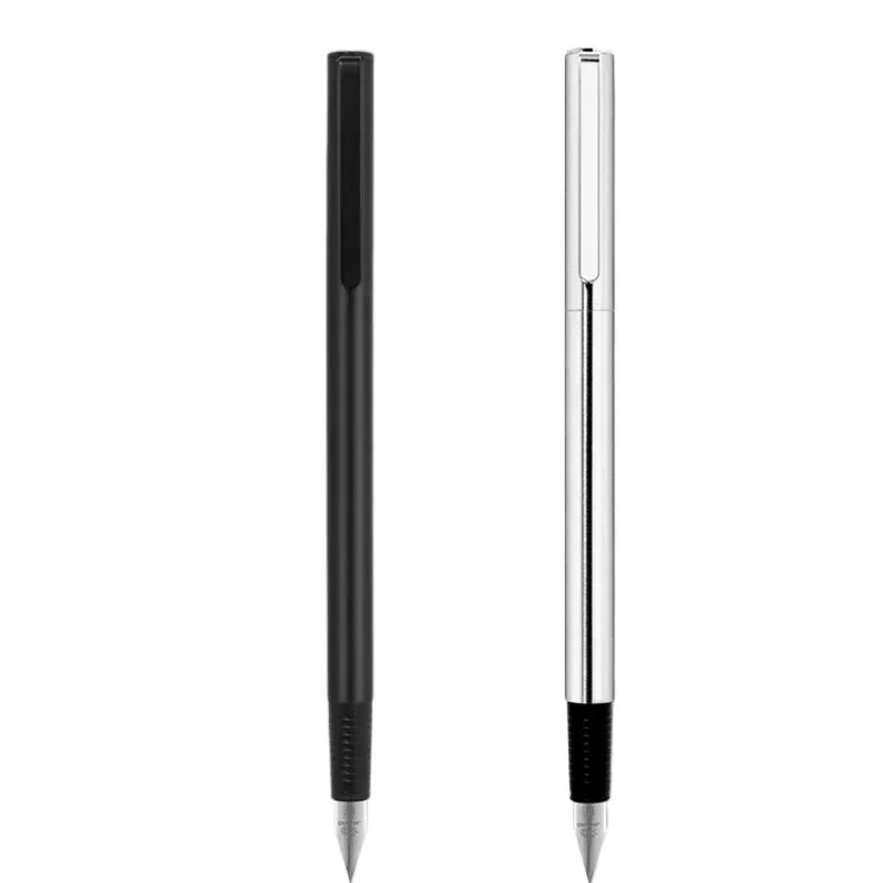 Jinhao 65 Czarny Srebrny Kolor Codzienne notatki robocze Biurowe pióro wieczne EF F 0,30 mm Stalówka Pióro szkolne Artykuły papiernicze — zdjęcie 2