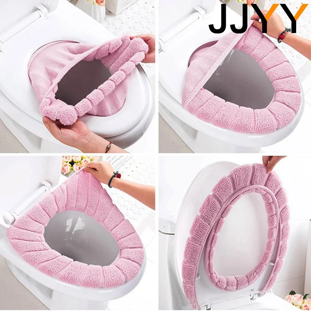 JJYY New Universal Warm Soft Washable Toilet Seat Cover Mat Closestool Toilet Lid Cover