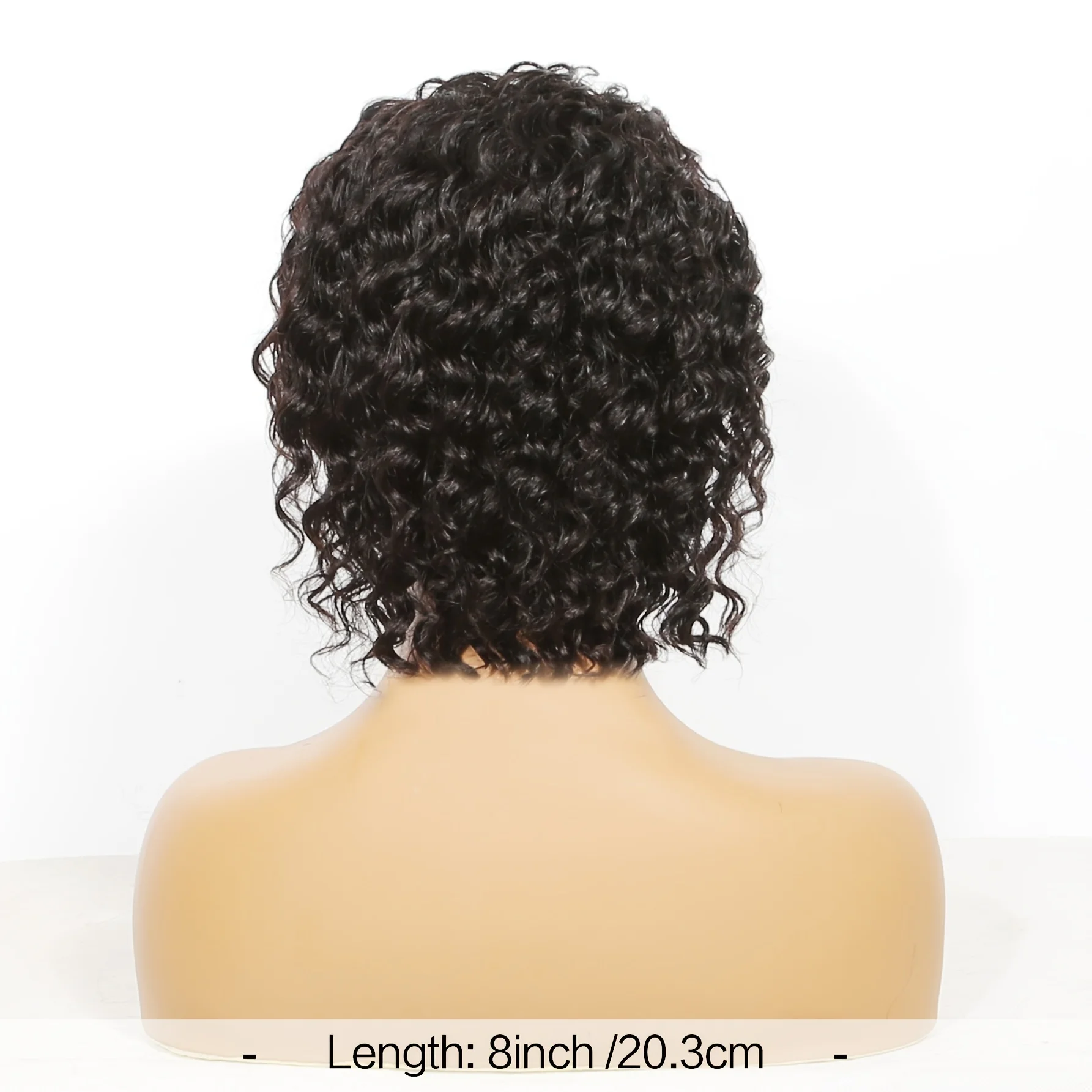 Deep Wave Headband Wig Human Hair Curly Bob Wigs For Women 100% Real Hair Bobo Wigs Full Machine Made Wigs Natural Black Hair