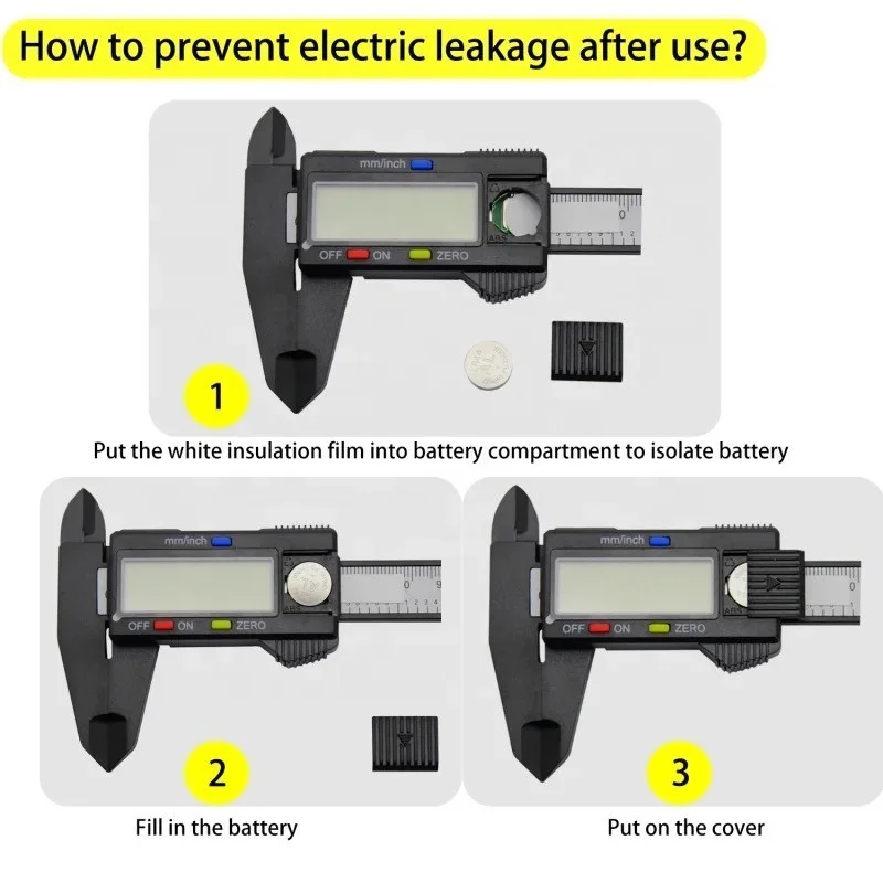 150 ミリメートルデジタル厚さ計カーボンファイバー液晶画面高精度バッテリー余分な外部内部測定深さアイテム測定