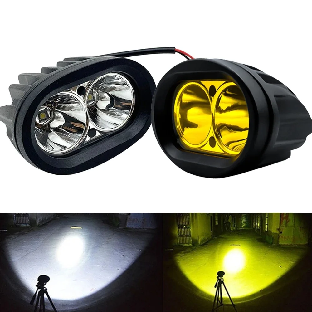 AliExpress QIDEWIN Led E-bike Headlight Auxiliary Driving Lamp Yellow Motorcycle Fog Light  Work Spotlights Flood White For Rad Power Bikes Offroad