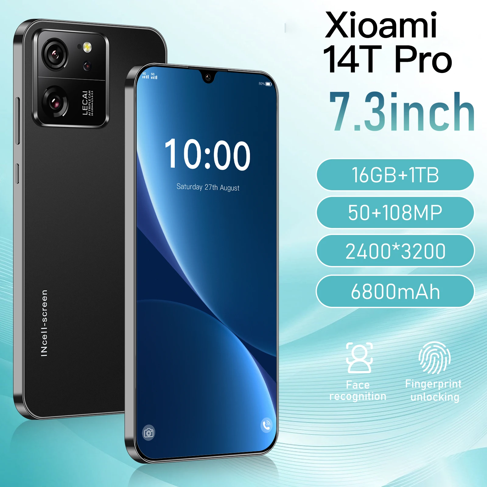 

Global Version Xioami 14T Pro 5G 50MP Leica Camera MediaTek 7.3inch Original Smartphone Dual SIM Android 14 Cell Phone 7800mAh