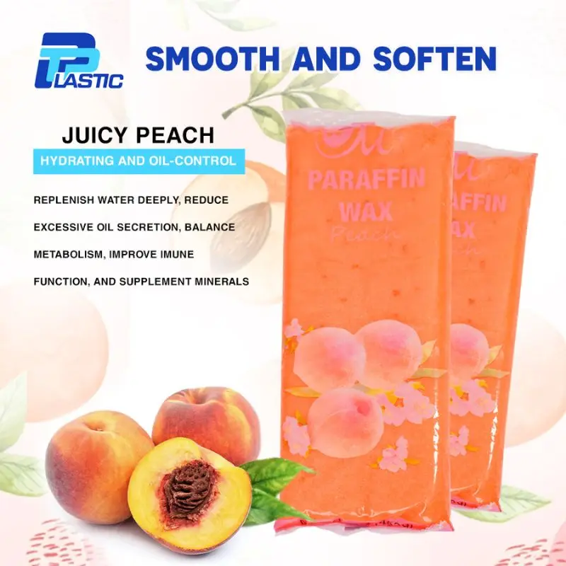 12 قطعة من شمع البارافين الخوخي 1 رطل لإعادة تعبئة سبا اليدين والقدمين، علاج شمع مرطب للبشرة الجافة والمتشققة والصالون والاستخدام المنزلي #2